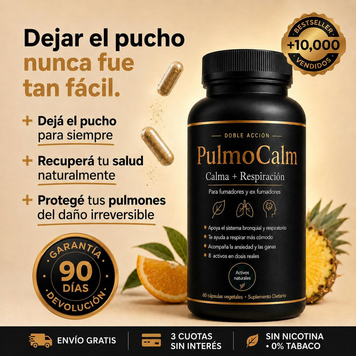 PulmoCalm® – Doble Acción: Menos Ganas de Fumar, Más Aire para tu Cuerpo