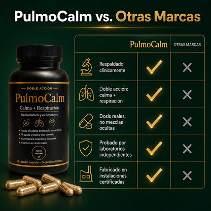 PulmoCalm® – Doble Acción: Menos Ganas de Fumar, Más Aire para tu Cuerpo