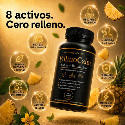 PulmoCalm® – Doble Acción: Menos Ganas de Fumar, Más Aire para tu Cuerpo