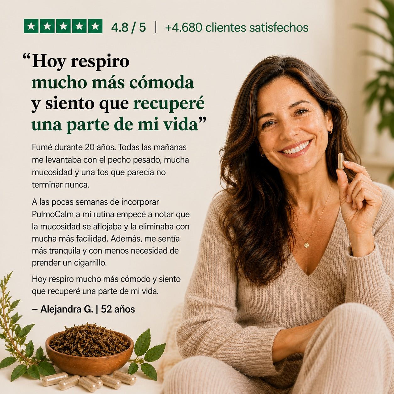 PulmoCalm | Cápsulas Premium de Doble Acción para Respirar Mejor y Controlar la Ansiedad